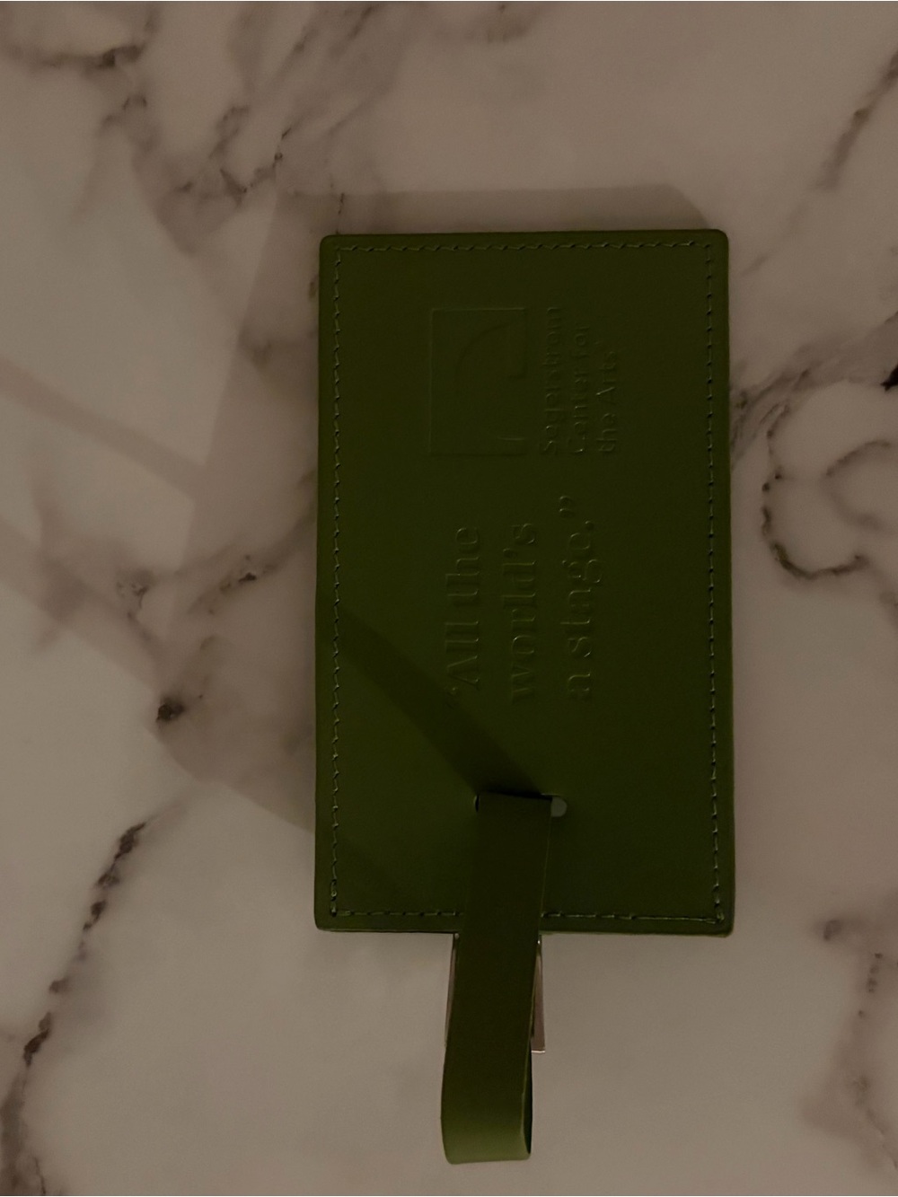 Green Leather Luggage Tag - Men Accessories